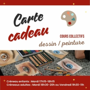 Carte cadeau - cours de dessin